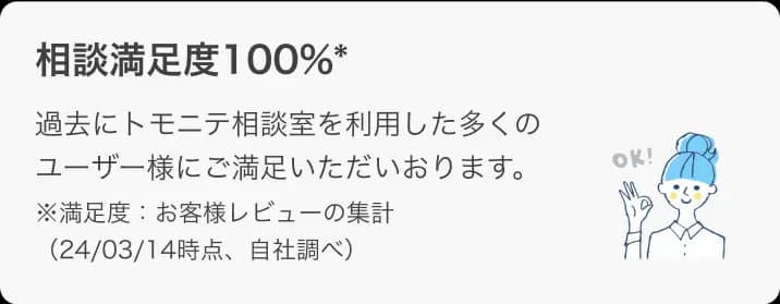 相談満足度100%